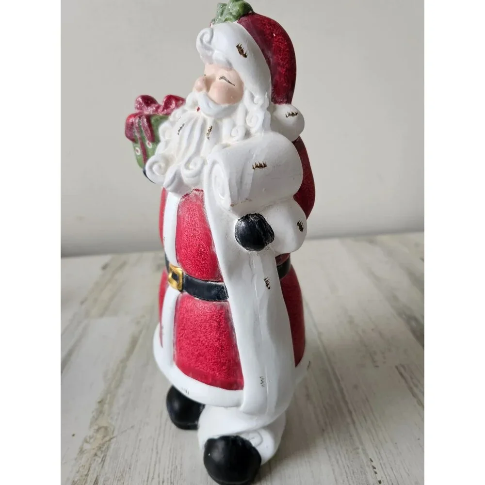 Pier‎ 1 ceramic Santa vintage present decor unique